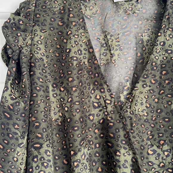 Love this top! Dark green and black leopard print bodysuit. - Picture 2 of 2